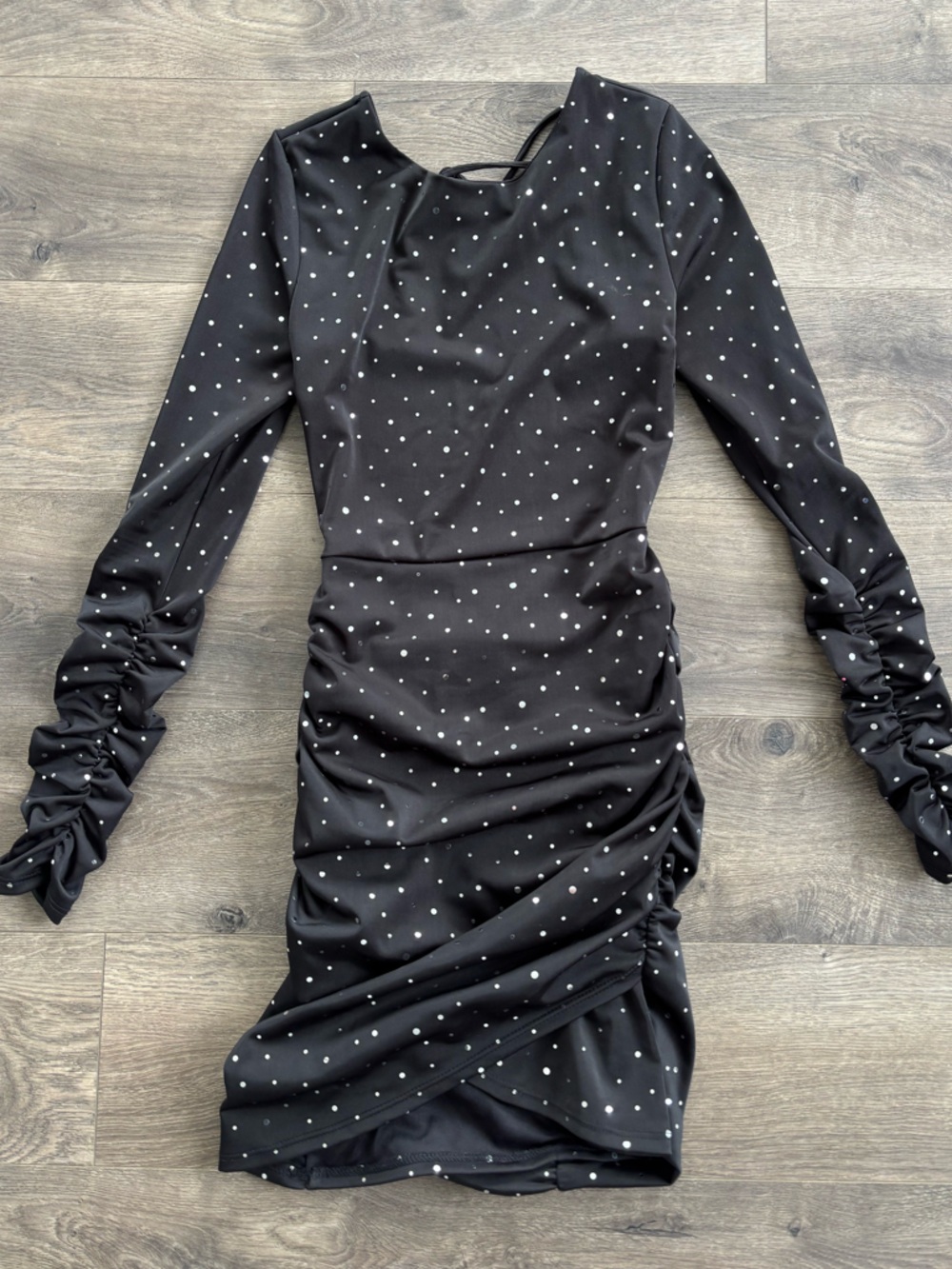 Lucy in the Sky Black Mini Dress with Sparkles